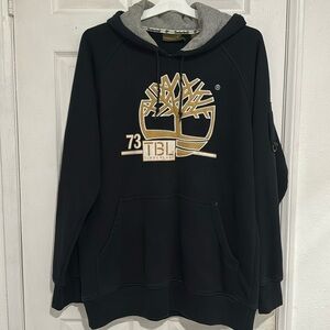 New Men's Timberland Core Tree Logo Pullover Hoodie Black Size XL